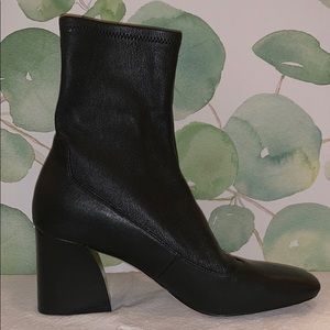 Donald J. Pliner Leather Stretch Leather Booties.